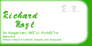 richard mozl business card